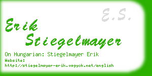 erik stiegelmayer business card